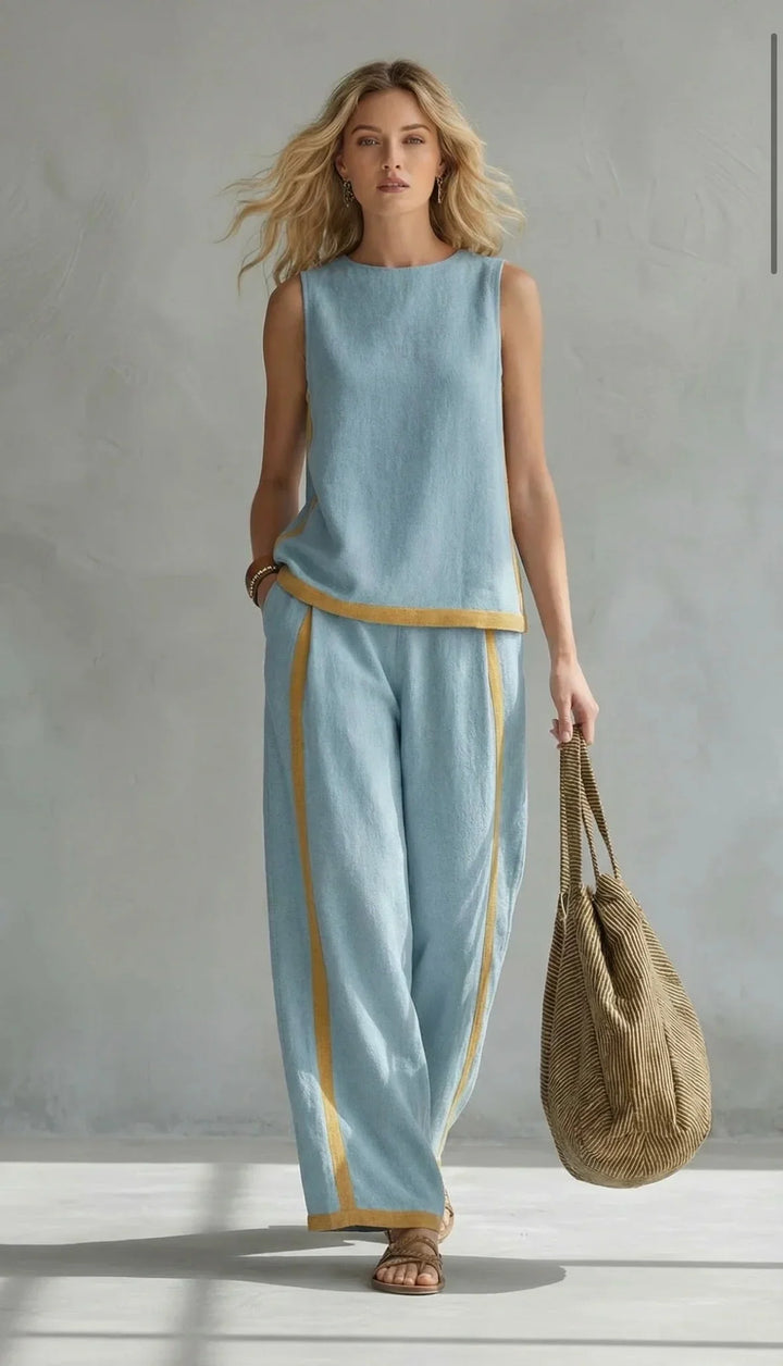 Completo Pantalone Largo Bicolore
