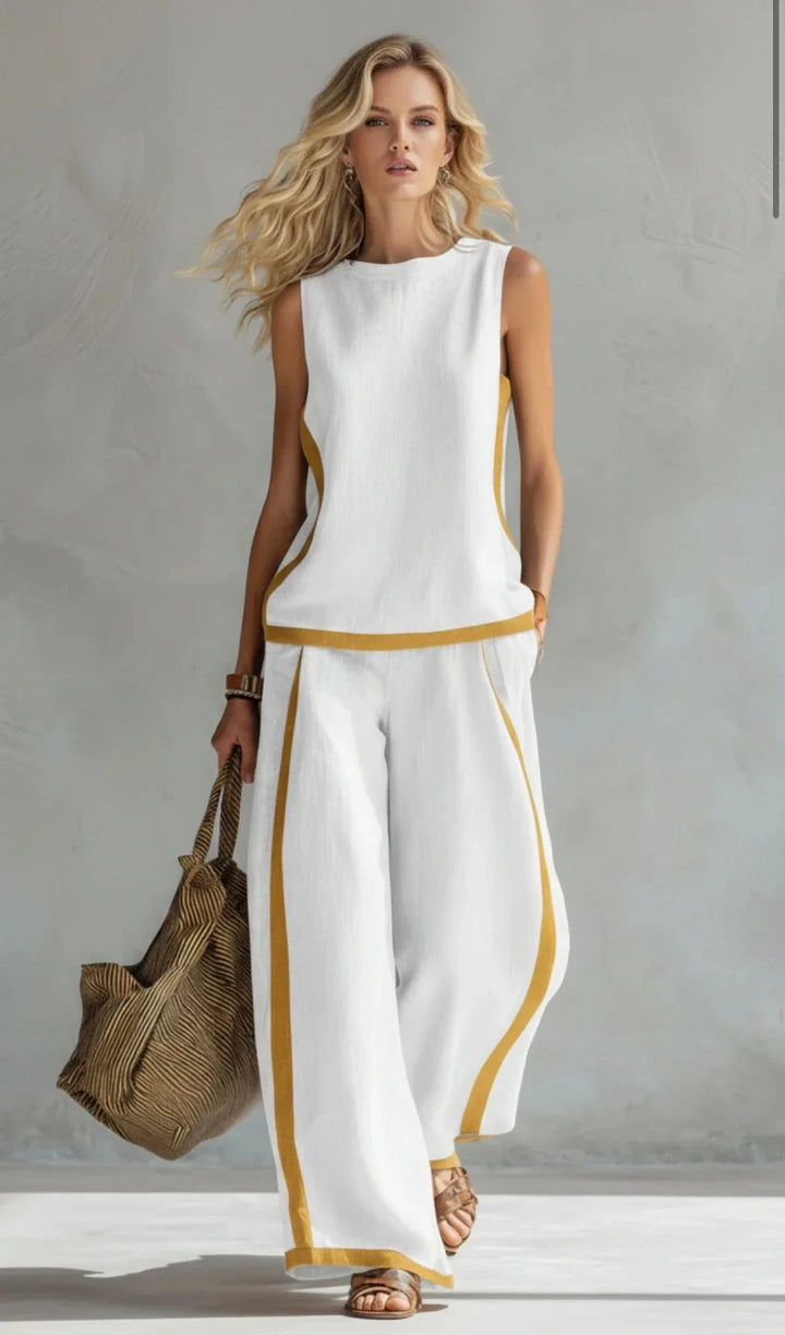 Completo Pantalone Largo Bicolore