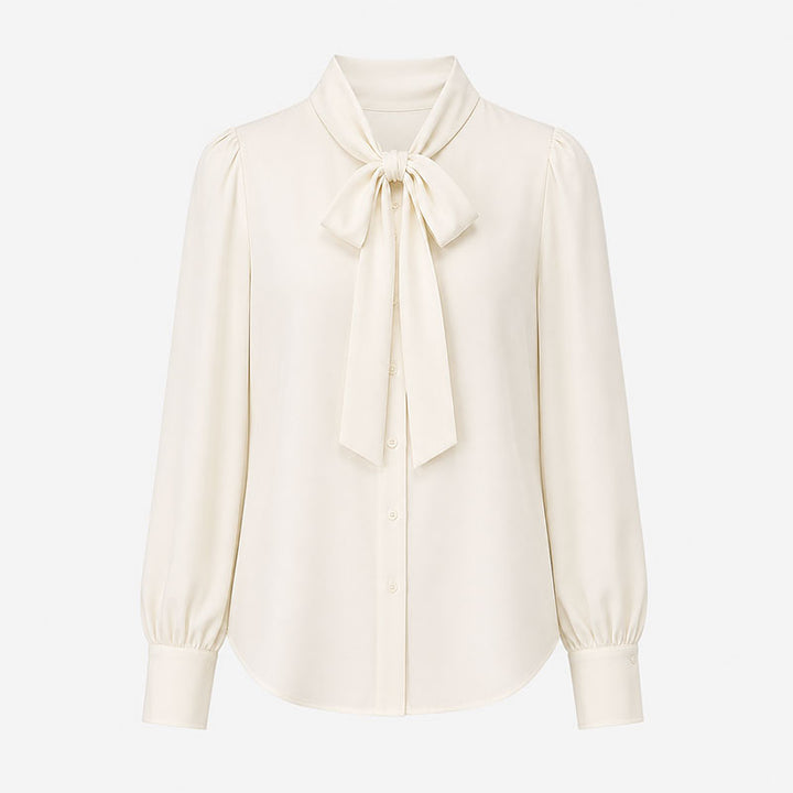 Camicia con collo annodato Manon