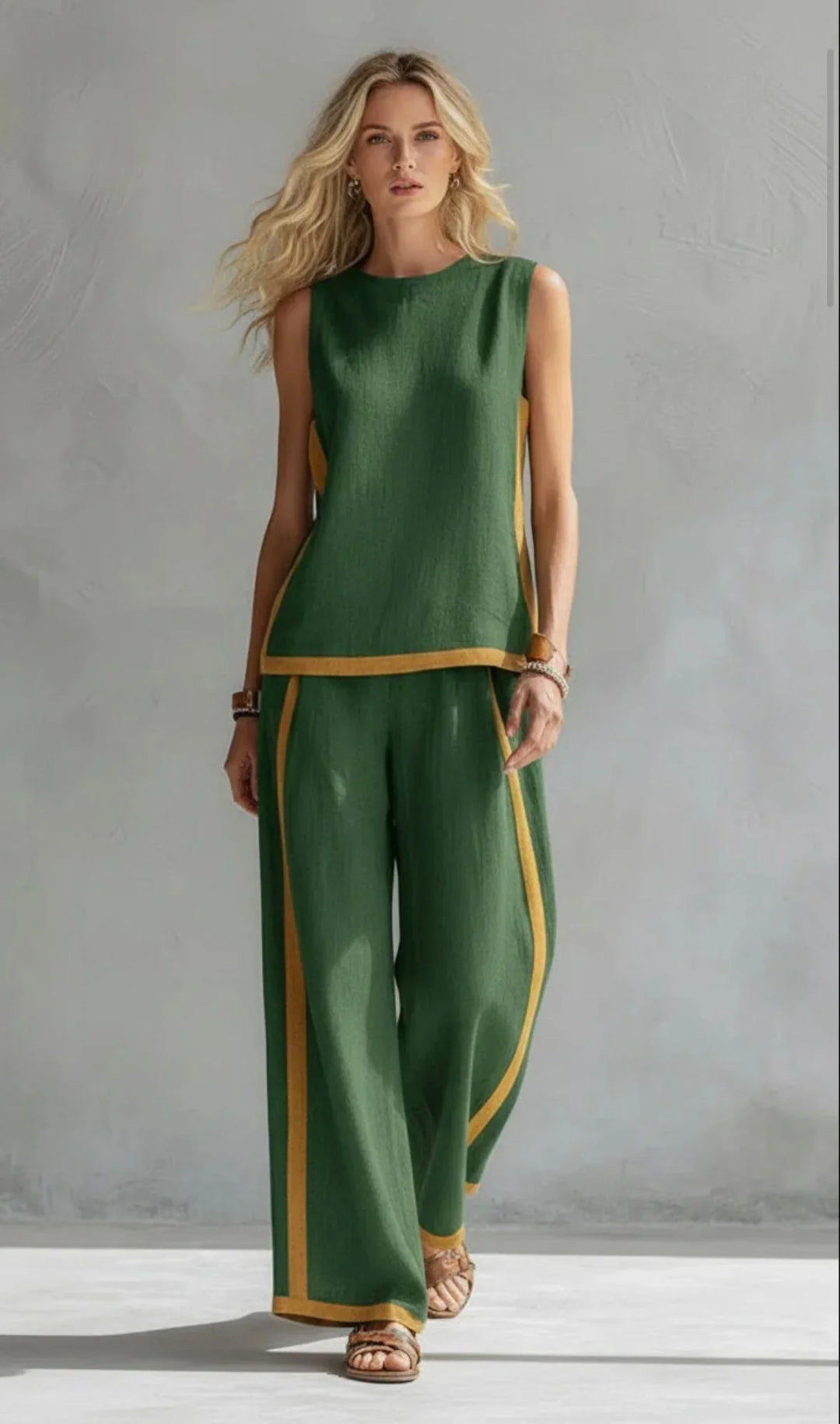 Completo Pantalone Largo Bicolore