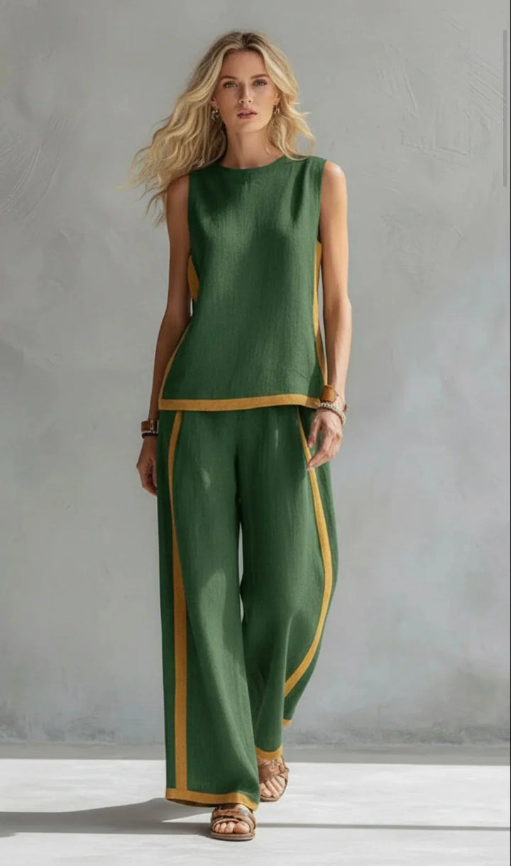 Completo Pantalone Largo Bicolore