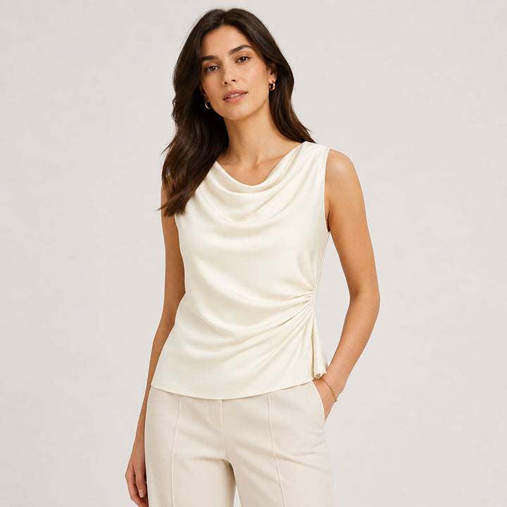 Top drappeggiato Céleste