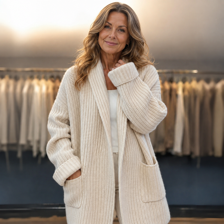Cappotto Aperto con Collo a Scialle