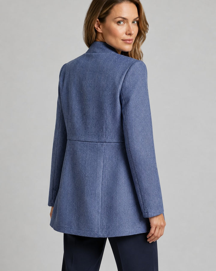 Blazer Strutturato a Collo Alto