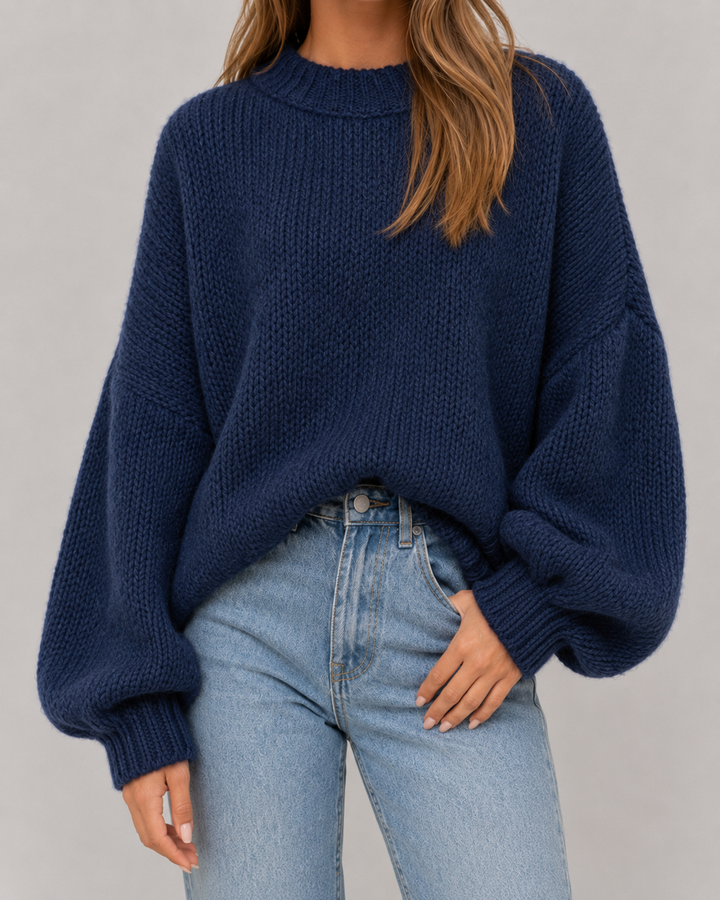Maglione Morbido con Maniche a Palloncino
