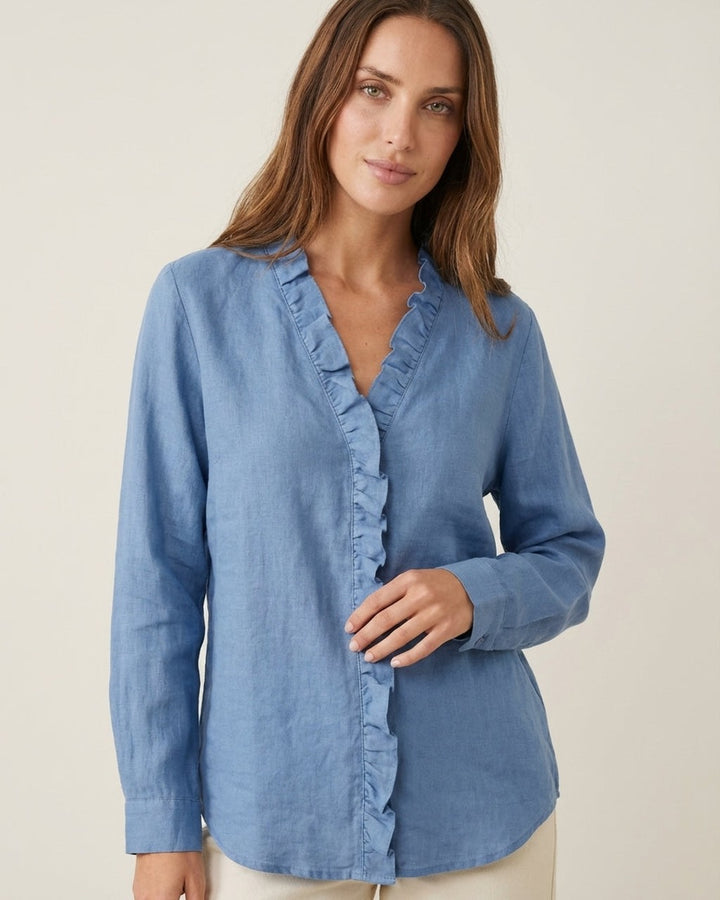 Blusa Elegante con Volant