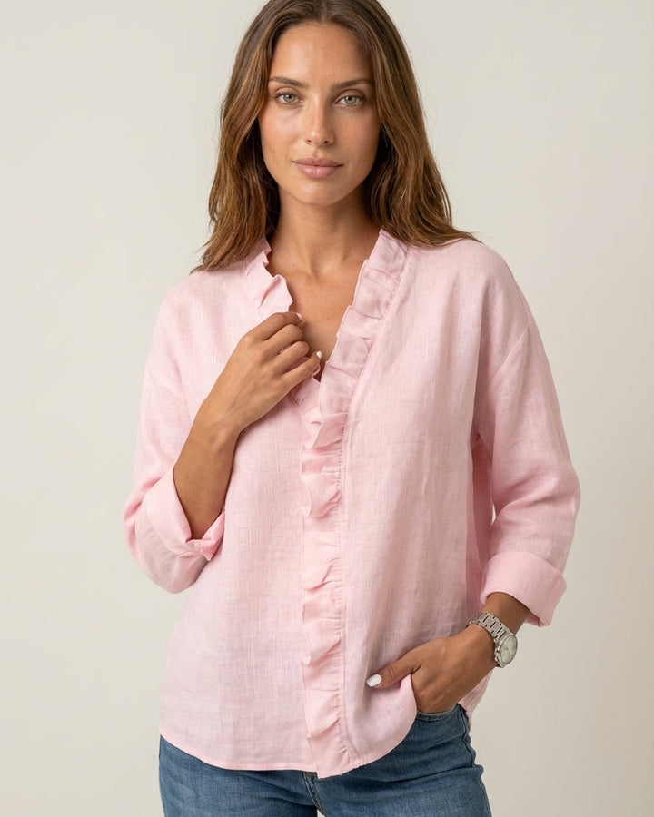 Blusa Elegante con Volant