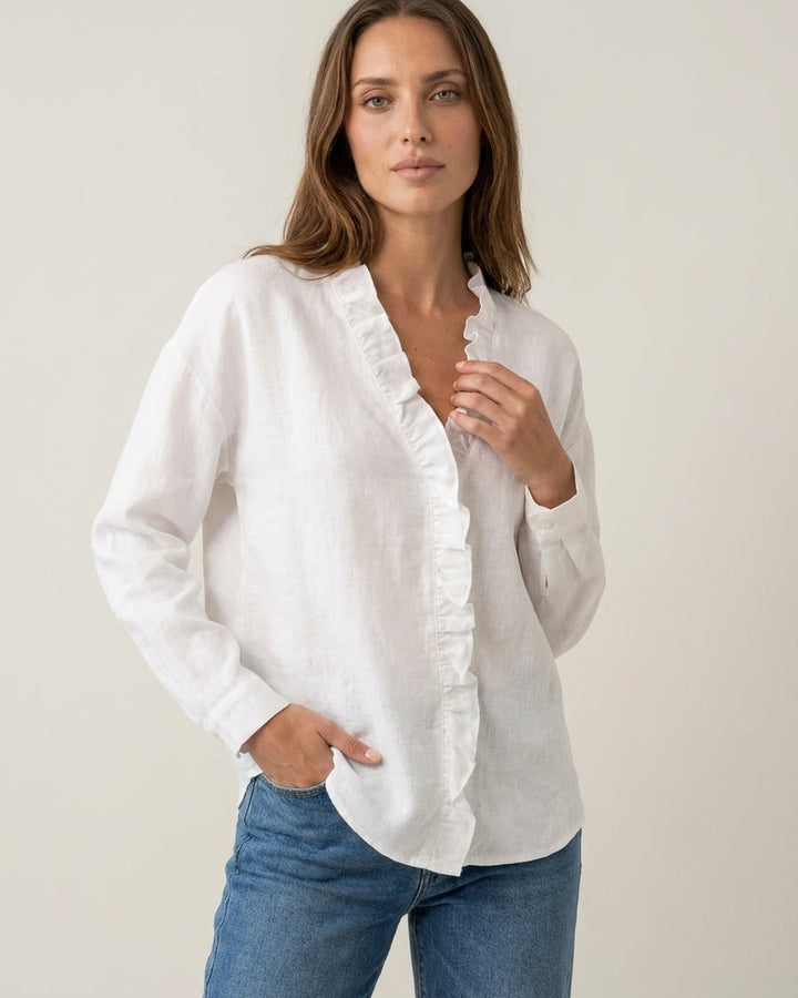 Blusa Elegante con Volant