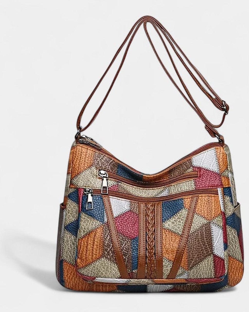 Borsa a Spalla Stile Patchwork