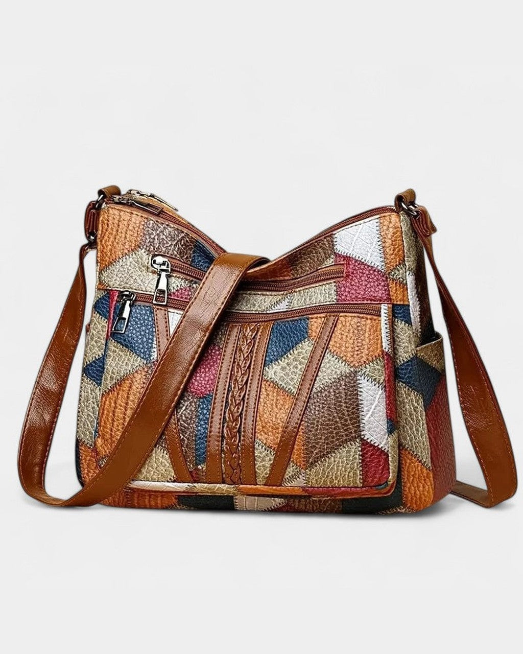 Borsa a Spalla Stile Patchwork