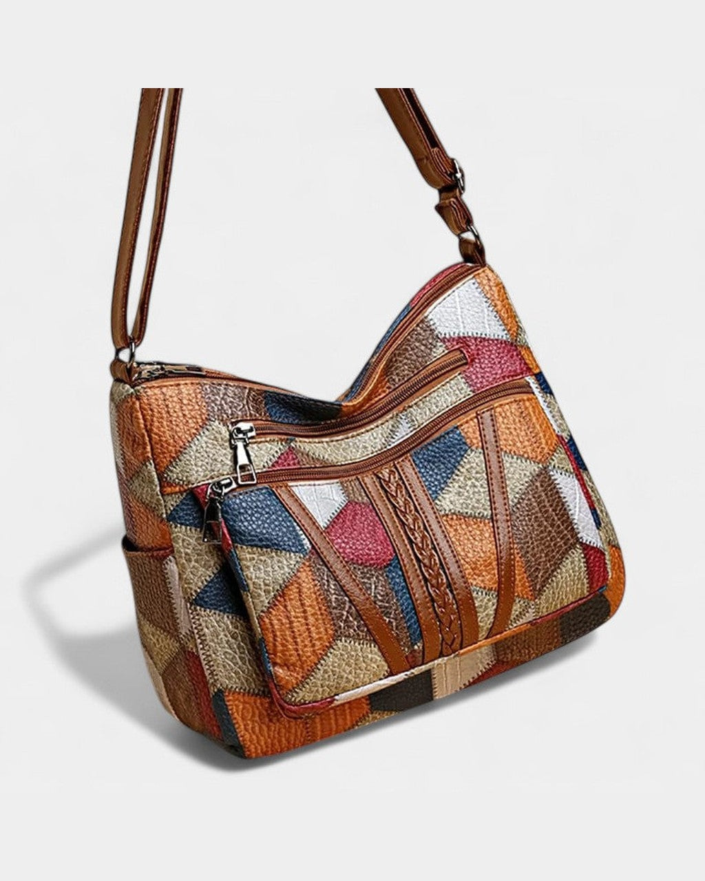 Borsa a Spalla Stile Patchwork