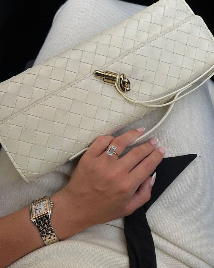 Borsa Baguette con Nodo Scultura