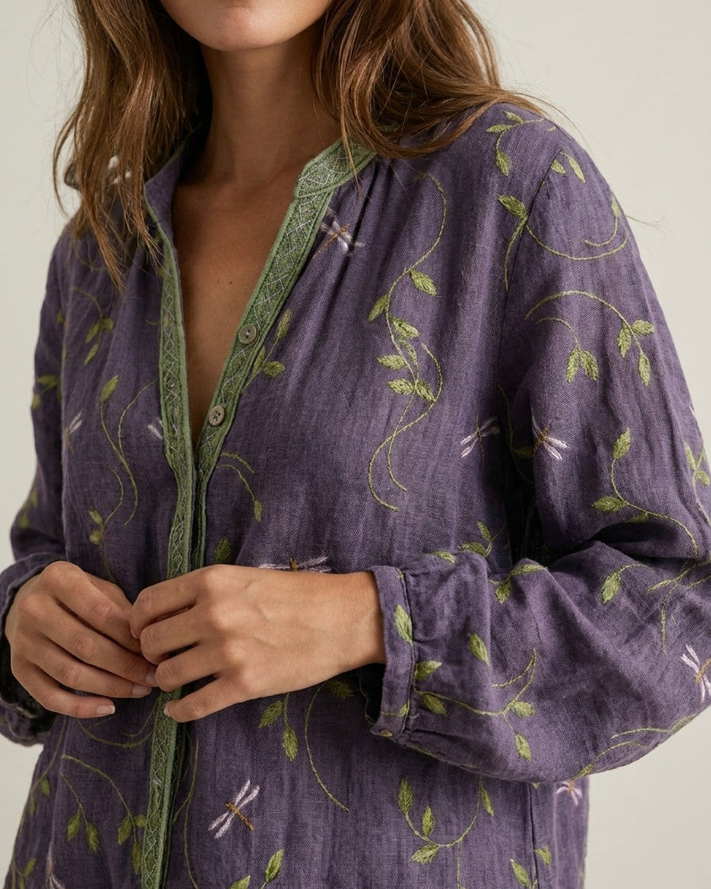 Camicia a Fantasia Botanica