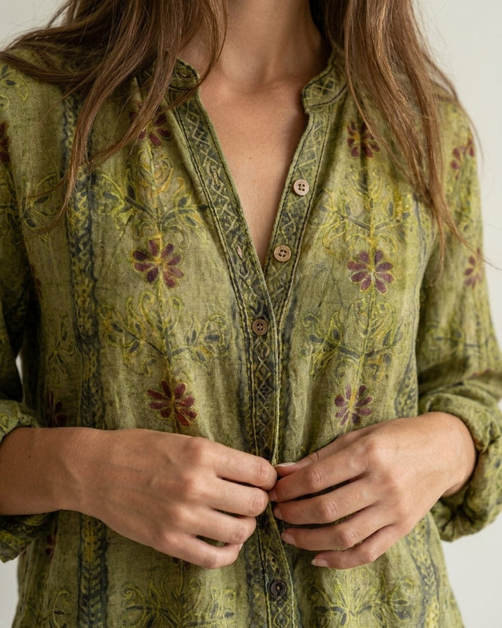 Camicia a Fantasia Botanica