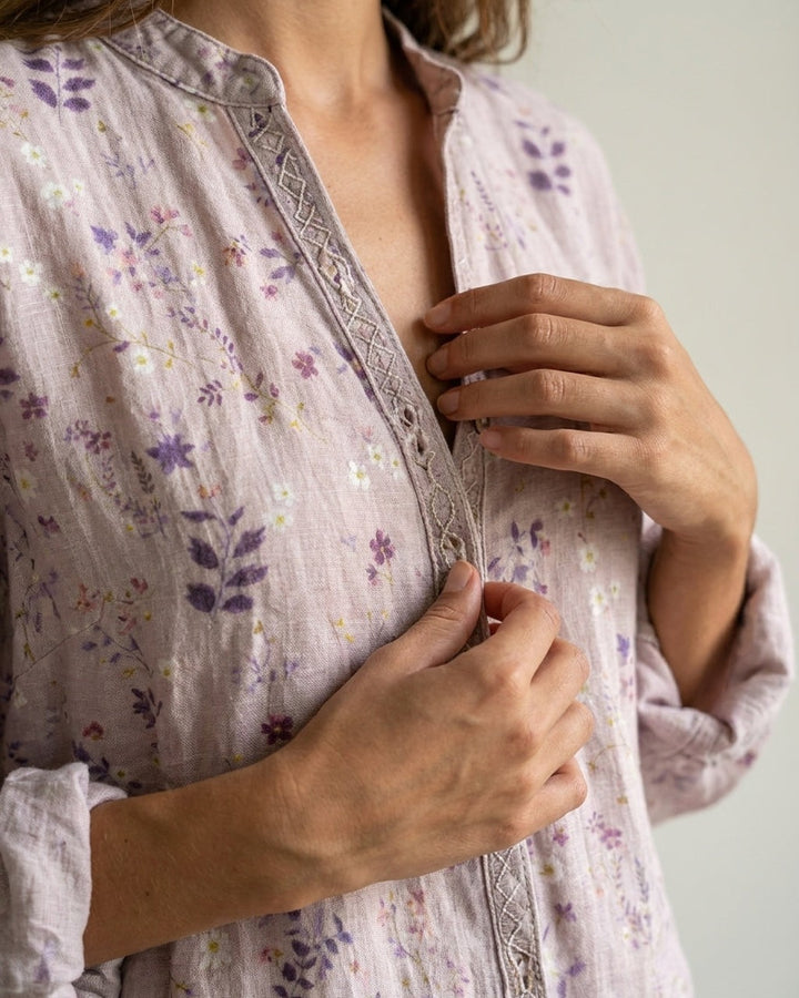 Camicia a Fantasia Botanica