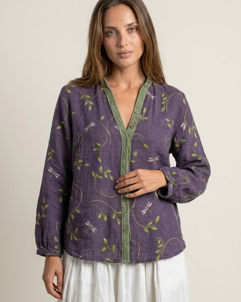 Camicia a Fantasia Botanica