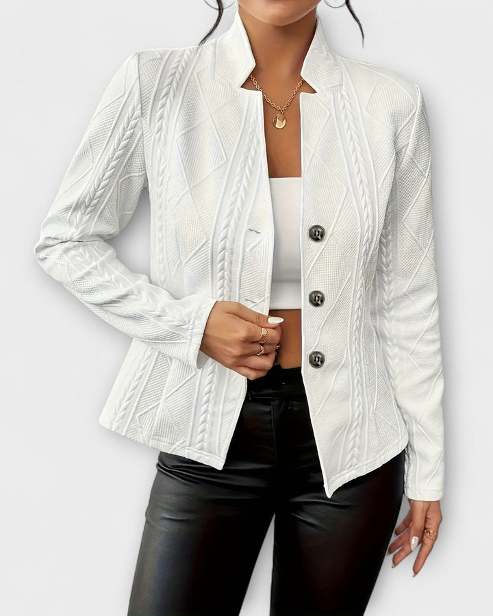 Blazer Strutturato con Collo Alto