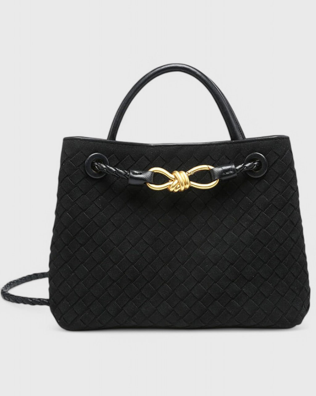Borsa Intrecciata con Chiusura Gioiello