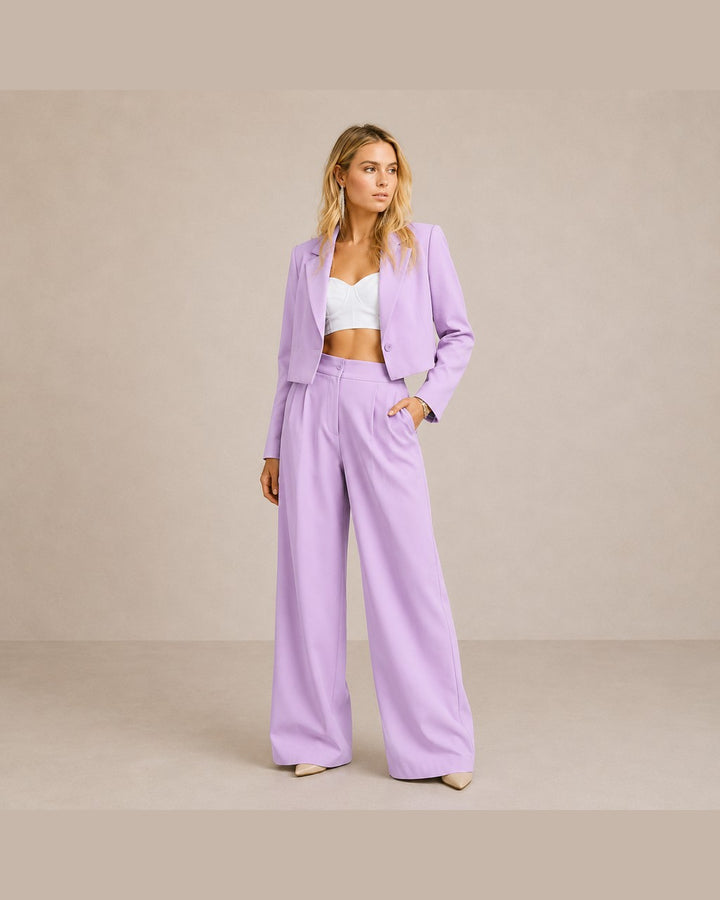 Completo con Blazer Corto e Pantalone