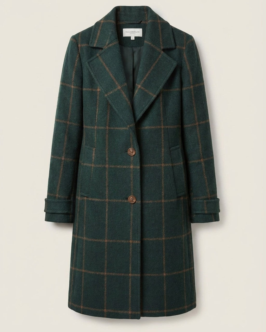 Cappotto a Quadri dal Taglio Classico