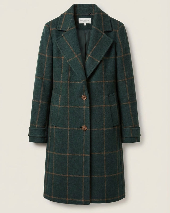 Cappotto a Quadri dal Taglio Classico