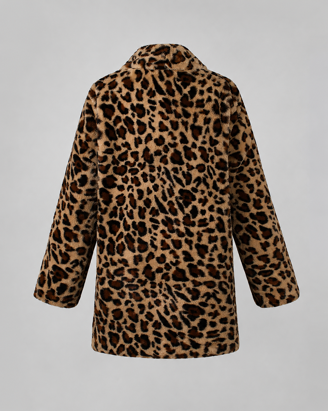 Cappotto Animalier con Collo a Scialle