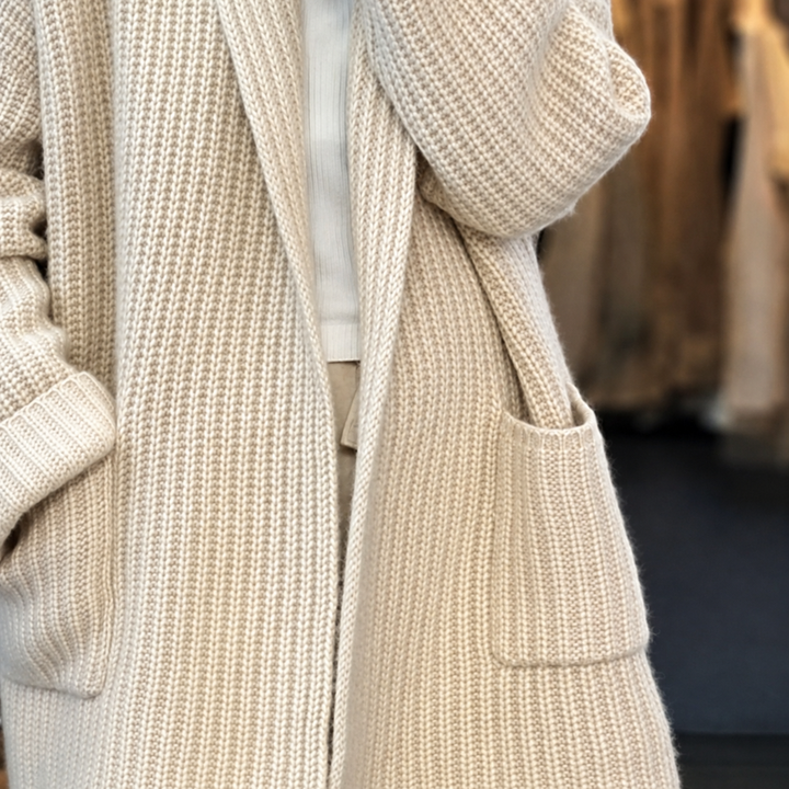Cappotto Aperto con Collo a Scialle