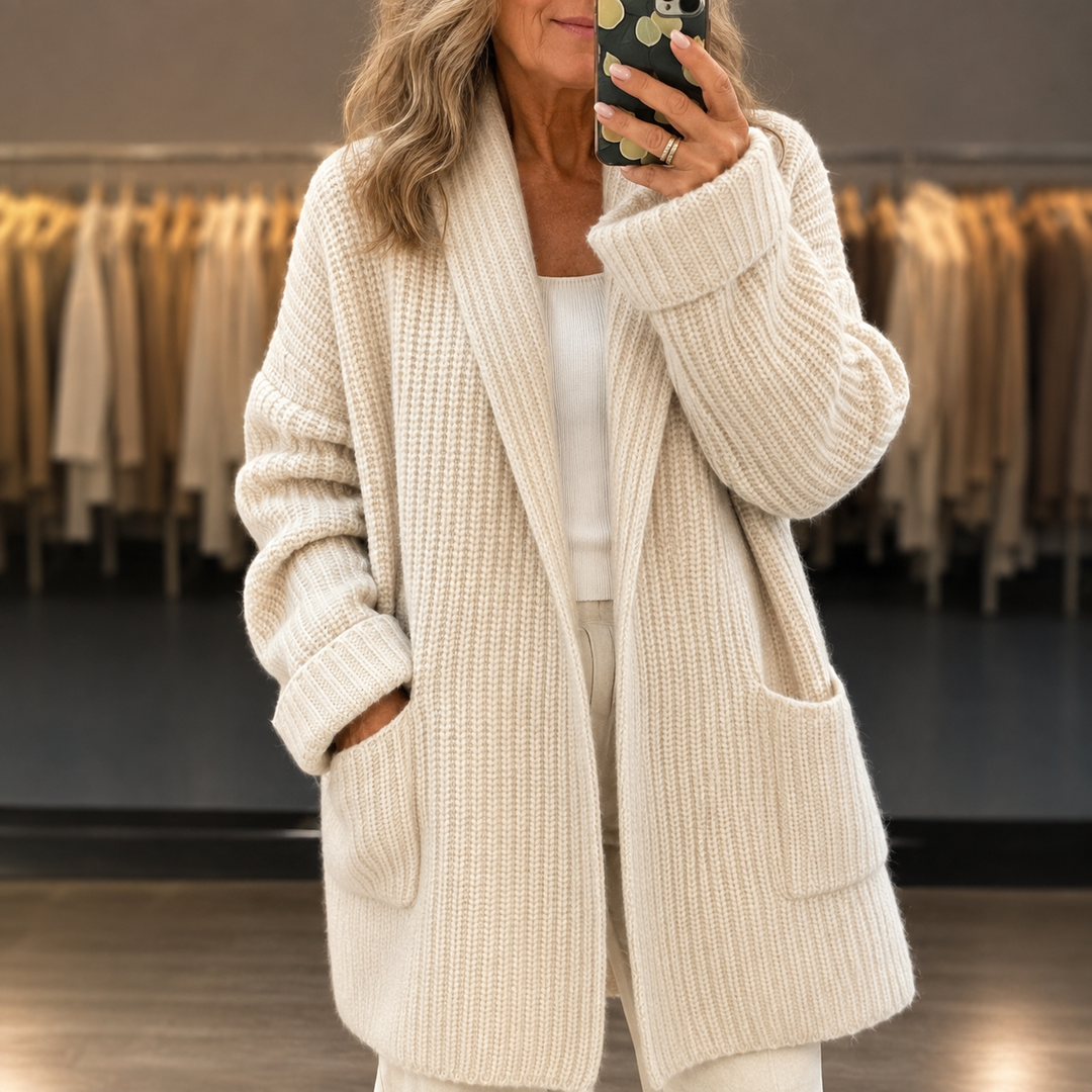 Cappotto Aperto con Collo a Scialle