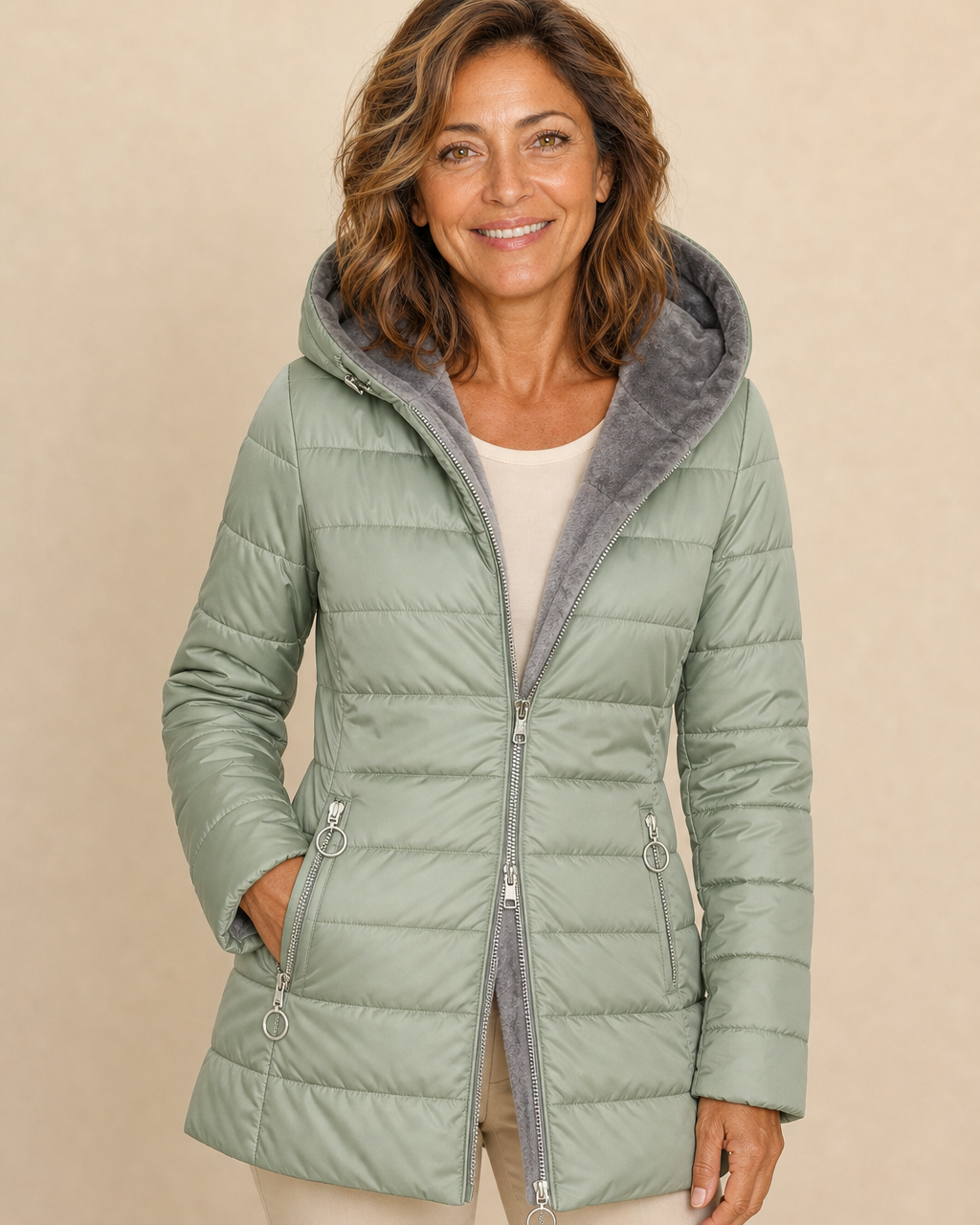 Cappotto Avvitato con Cappuccio