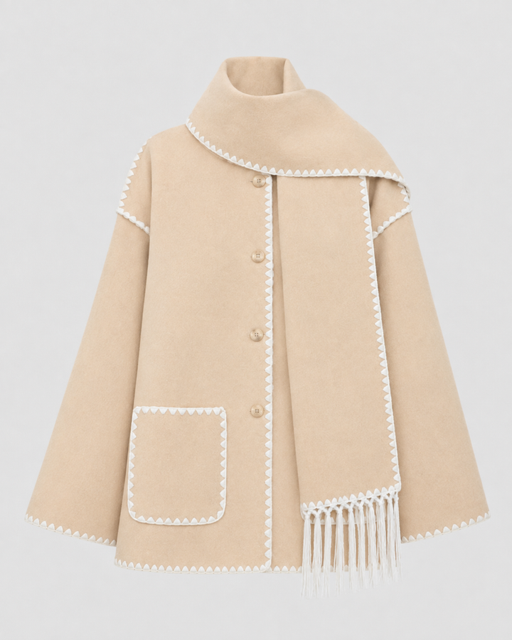 Cappotto con Sciarpa Integrata