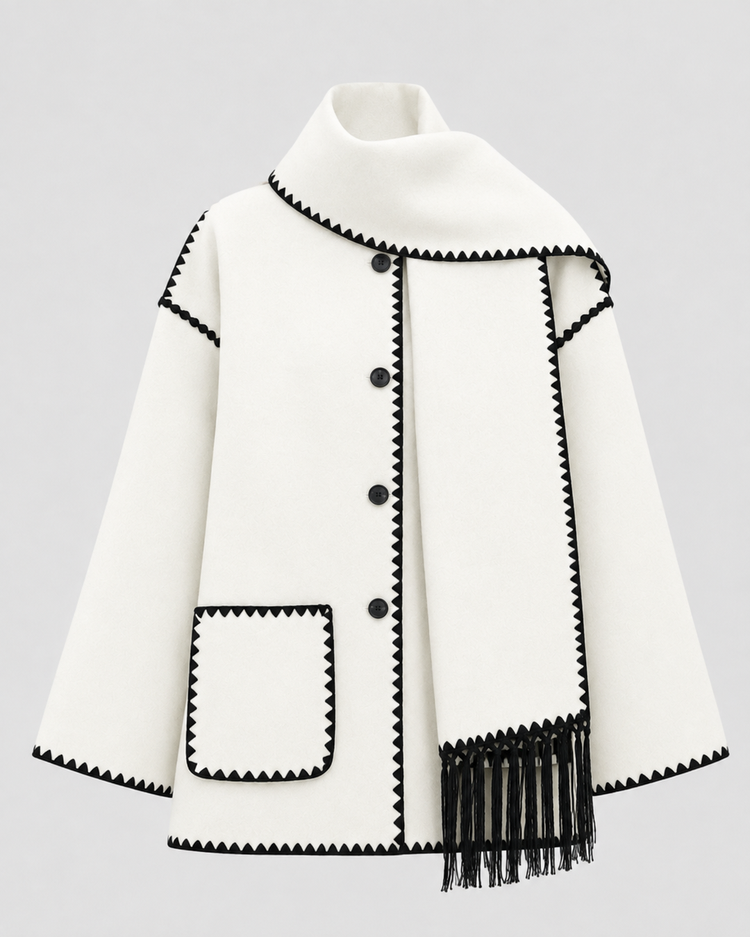 Cappotto con Sciarpa Integrata