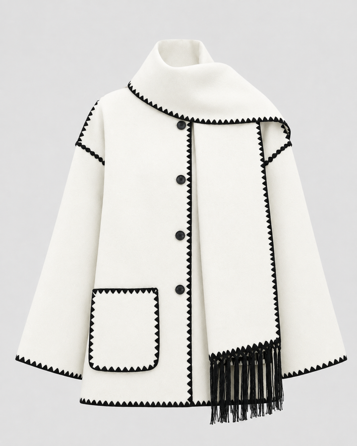 Cappotto con Sciarpa Integrata