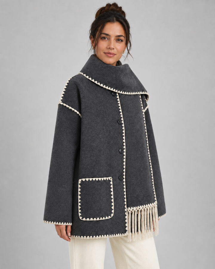 Cappotto con Sciarpa Integrata