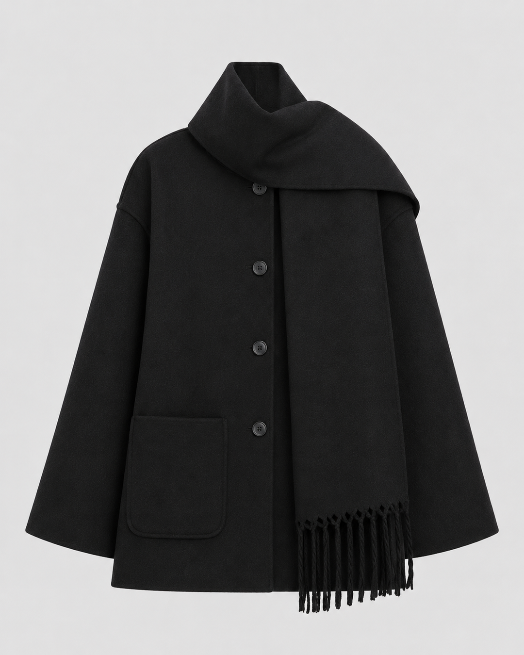 Cappotto con Sciarpa Integrata