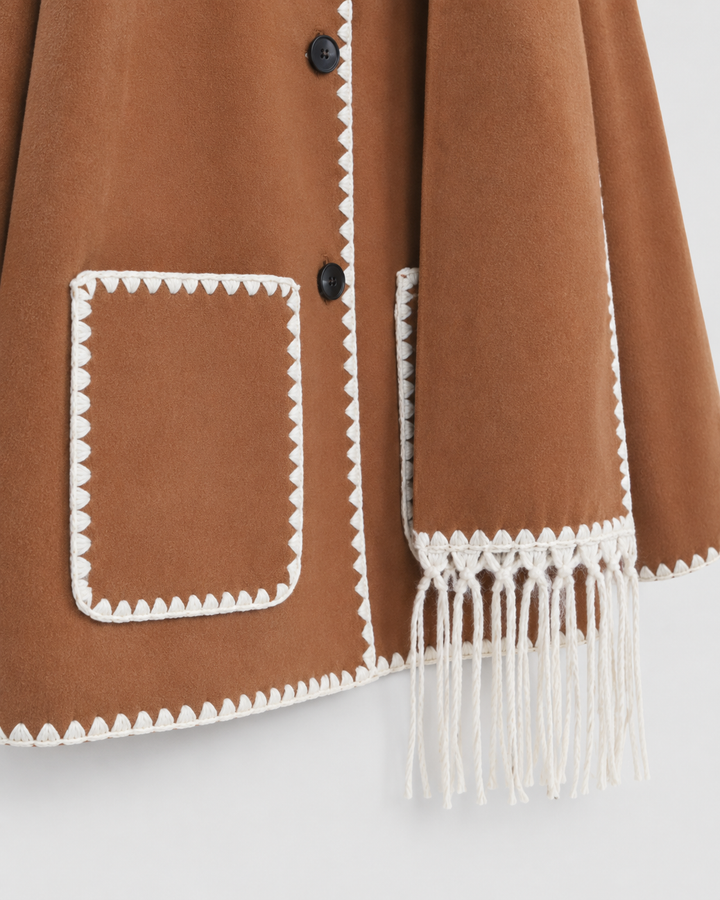 Cappotto con Sciarpa Integrata
