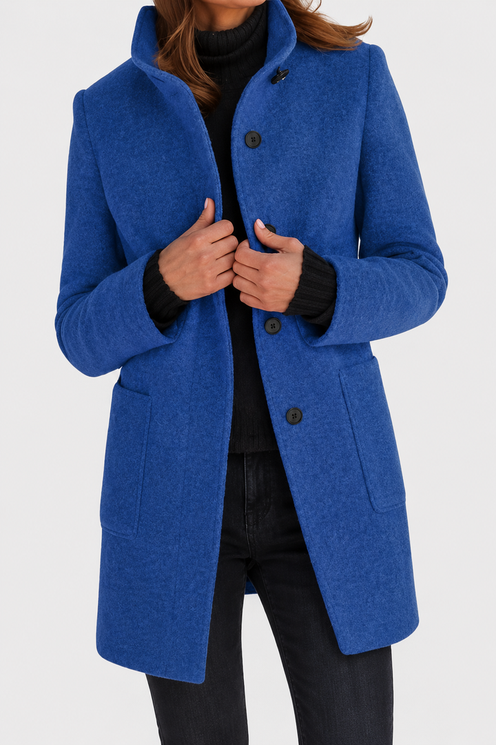 Cappotto Dritto con Collo Alto