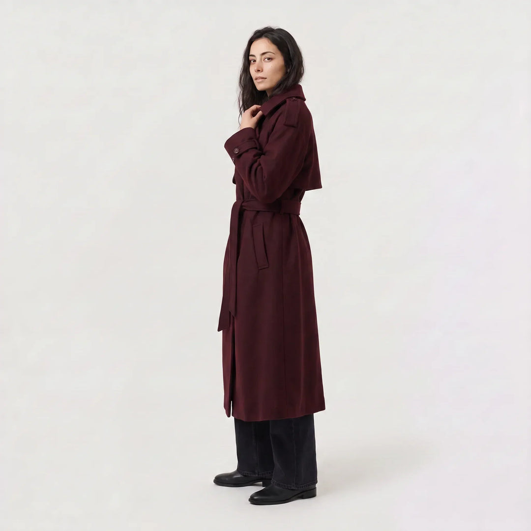 Cappotto Fluido con Ampi Revers