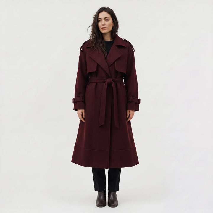 Cappotto Fluido con Ampi Revers