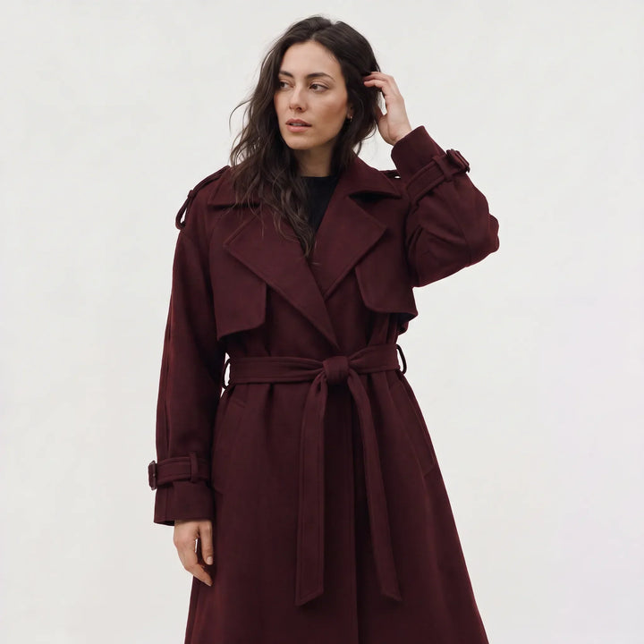 Cappotto Fluido con Ampi Revers