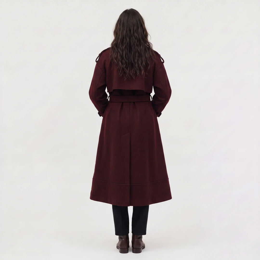Cappotto Fluido con Ampi Revers