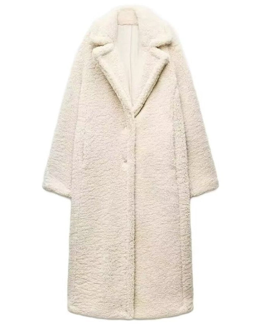 Cappotto Lungo Soffice con Revers