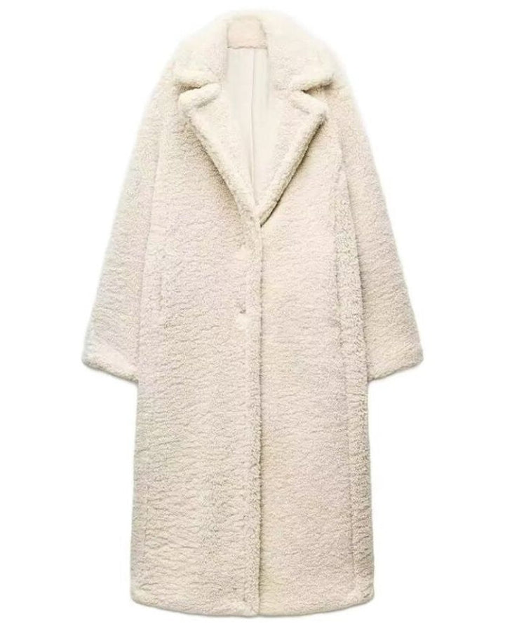 Cappotto Lungo Soffice con Revers