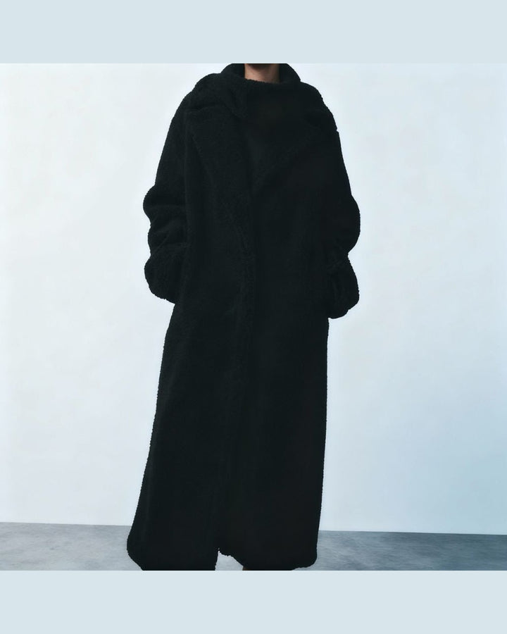 Cappotto Lungo Soffice con Revers