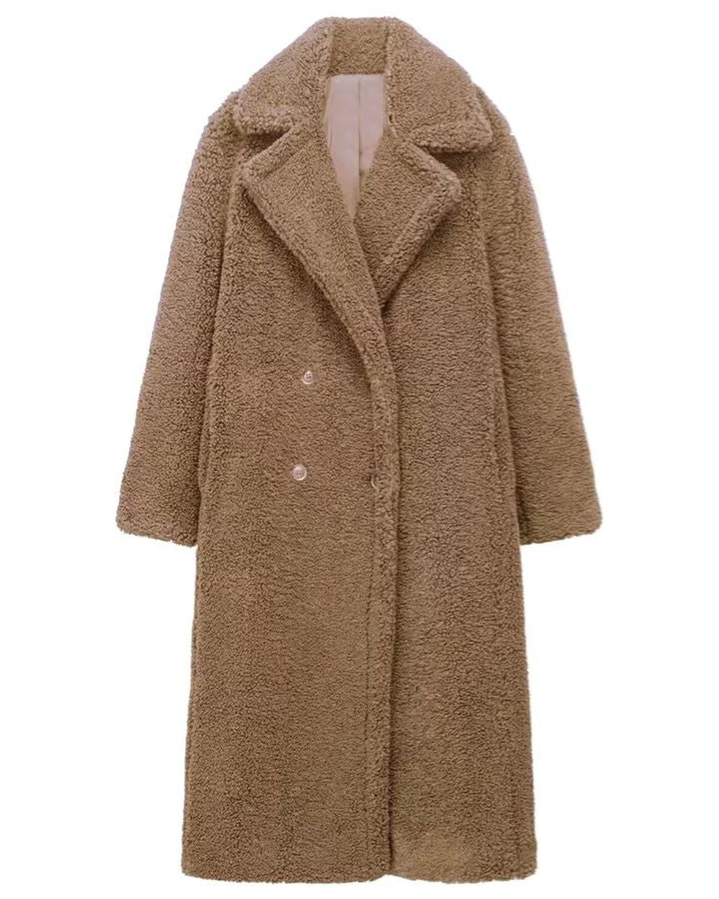 Cappotto Lungo Soffice con Revers