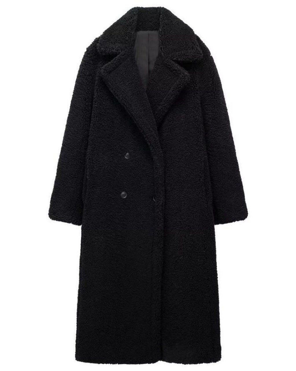 Cappotto Lungo Soffice con Revers