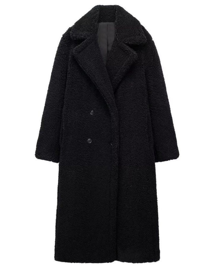 Cappotto Lungo Soffice con Revers
