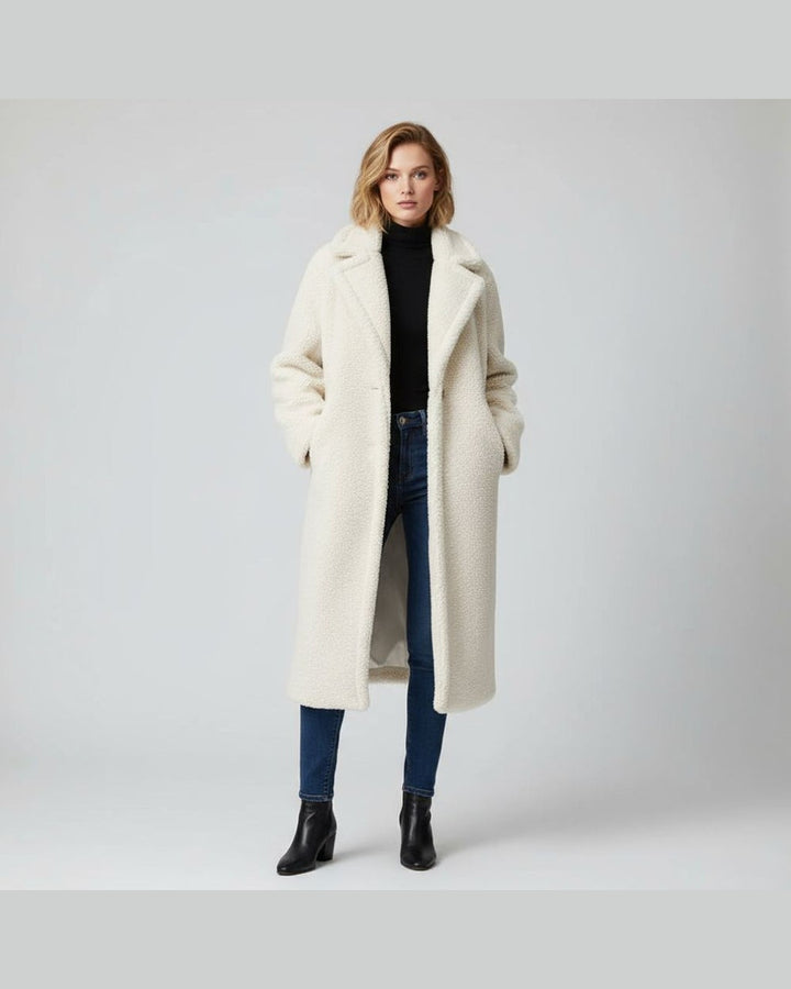 Cappotto Lungo Soffice con Revers