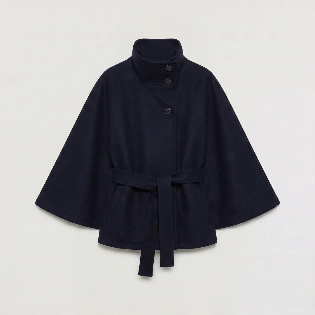 Cappotto Stile Mantella con Cintura