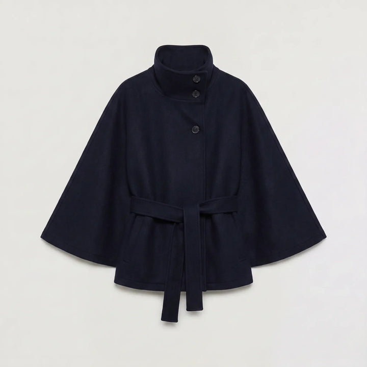Cappotto Stile Mantella con Cintura