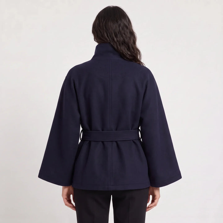 Cappotto Stile Mantella con Cintura